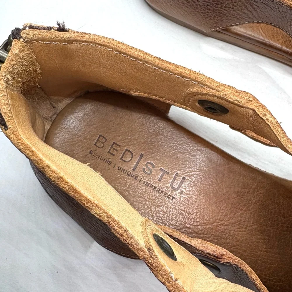 Bed | Stu Soto Tan Leather Sandals | 11 - Picture 7 of 13